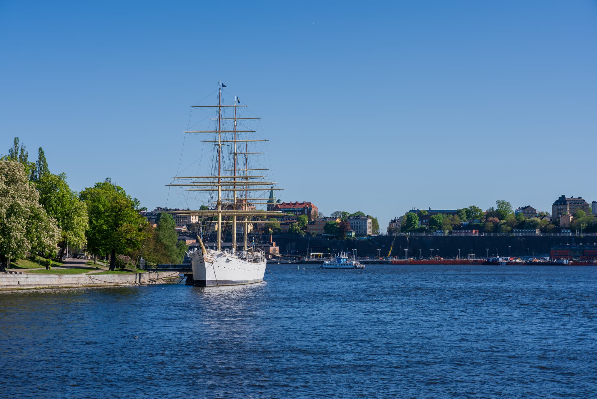 Sailing ship moored in Stockholm